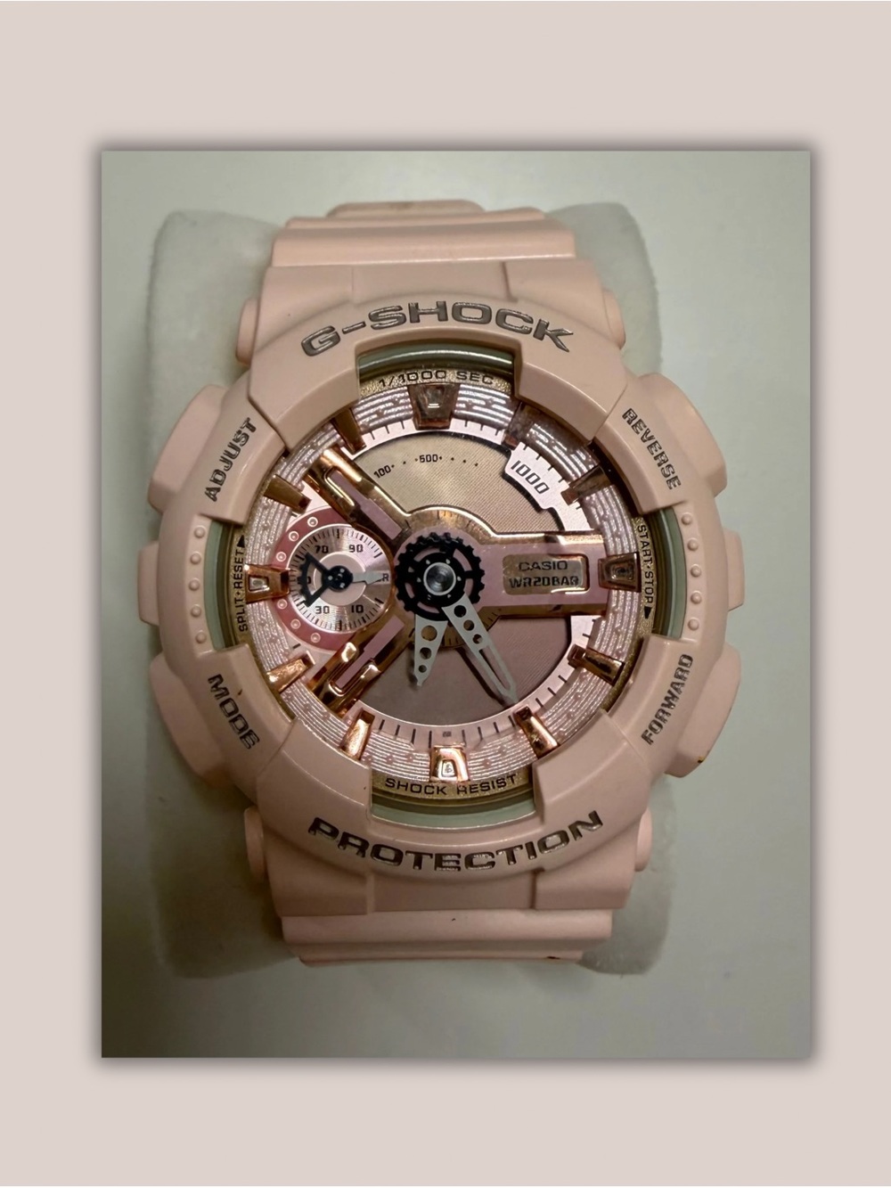 Casio G-Shock Rose Pink and Rose Gold Analog-Digital Watch